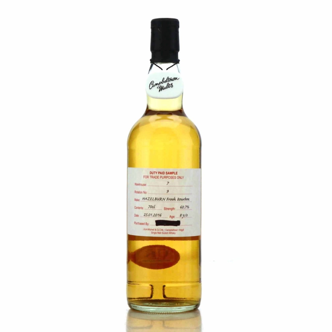 Hazelburn 2016 Duty Paid Sample 8 Year Old Fresh Bourbon