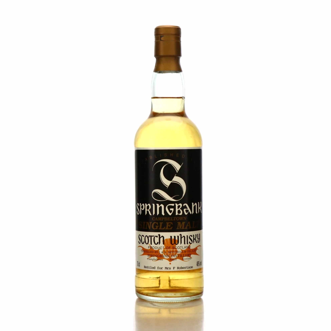 Springbank Private Bottling 1990s / Mrs F Robertson