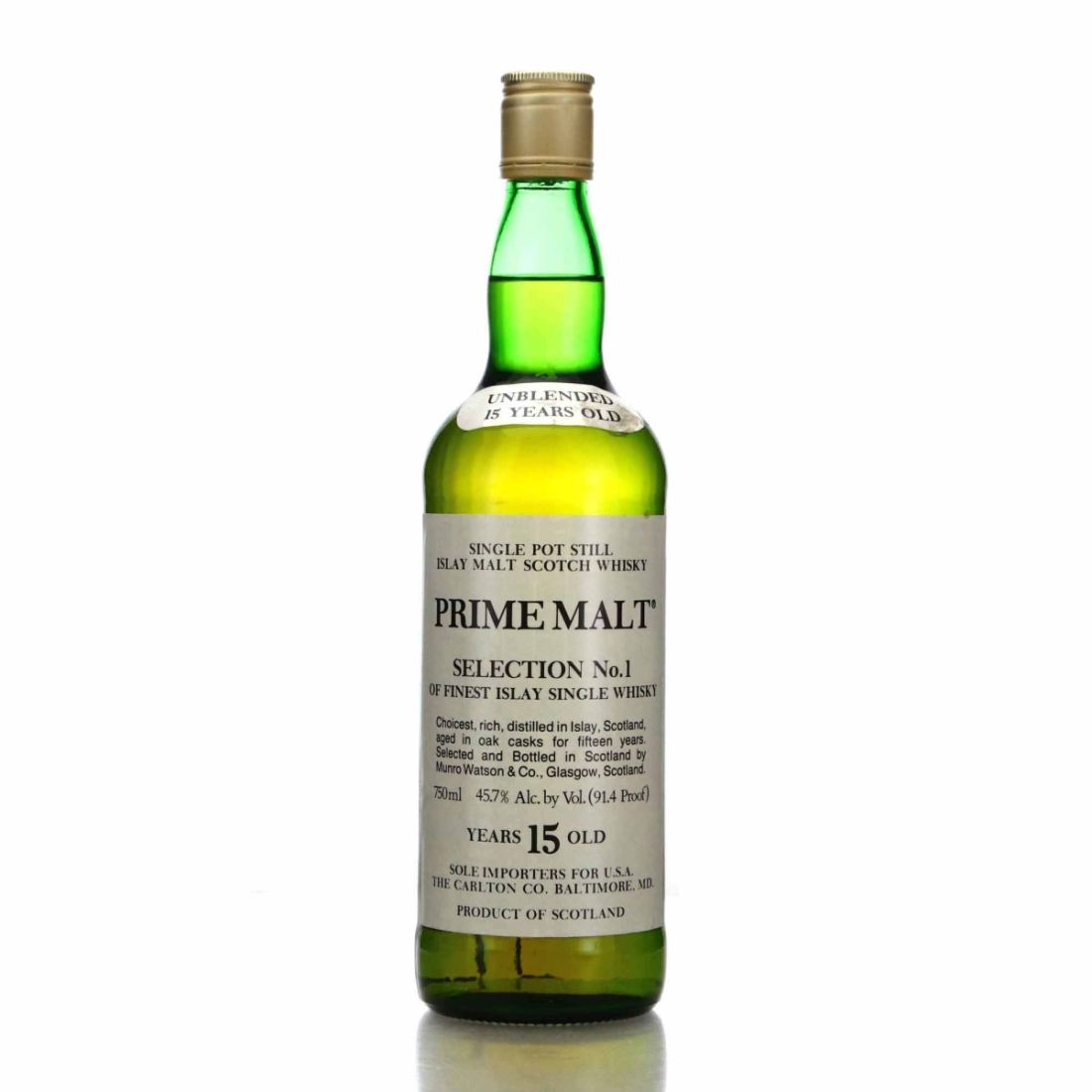 Laphroaig 15 Year Old Prime Malt Selection No.1 / Carlton Import, US