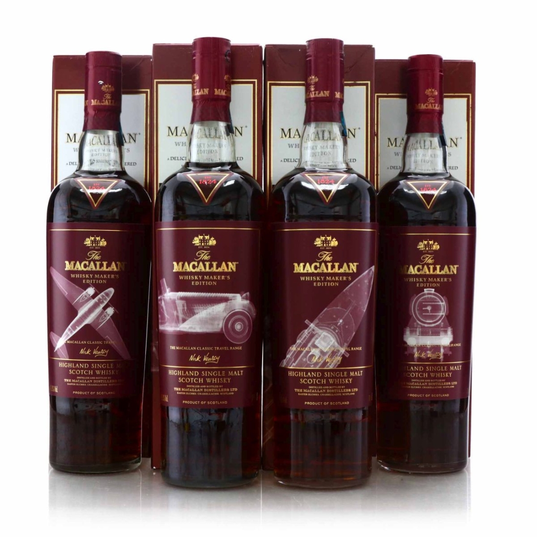 Macallan Whisky Maker's Edition 4 x 70cl / Nick Veasey Classic Travel