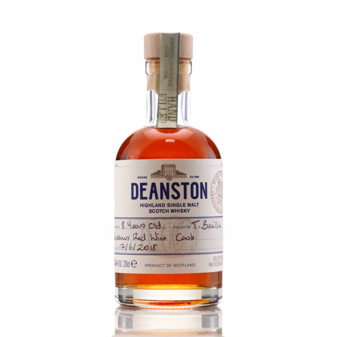 Deanston 8 Year Old Hand Filled Red Wine Cask 20cl