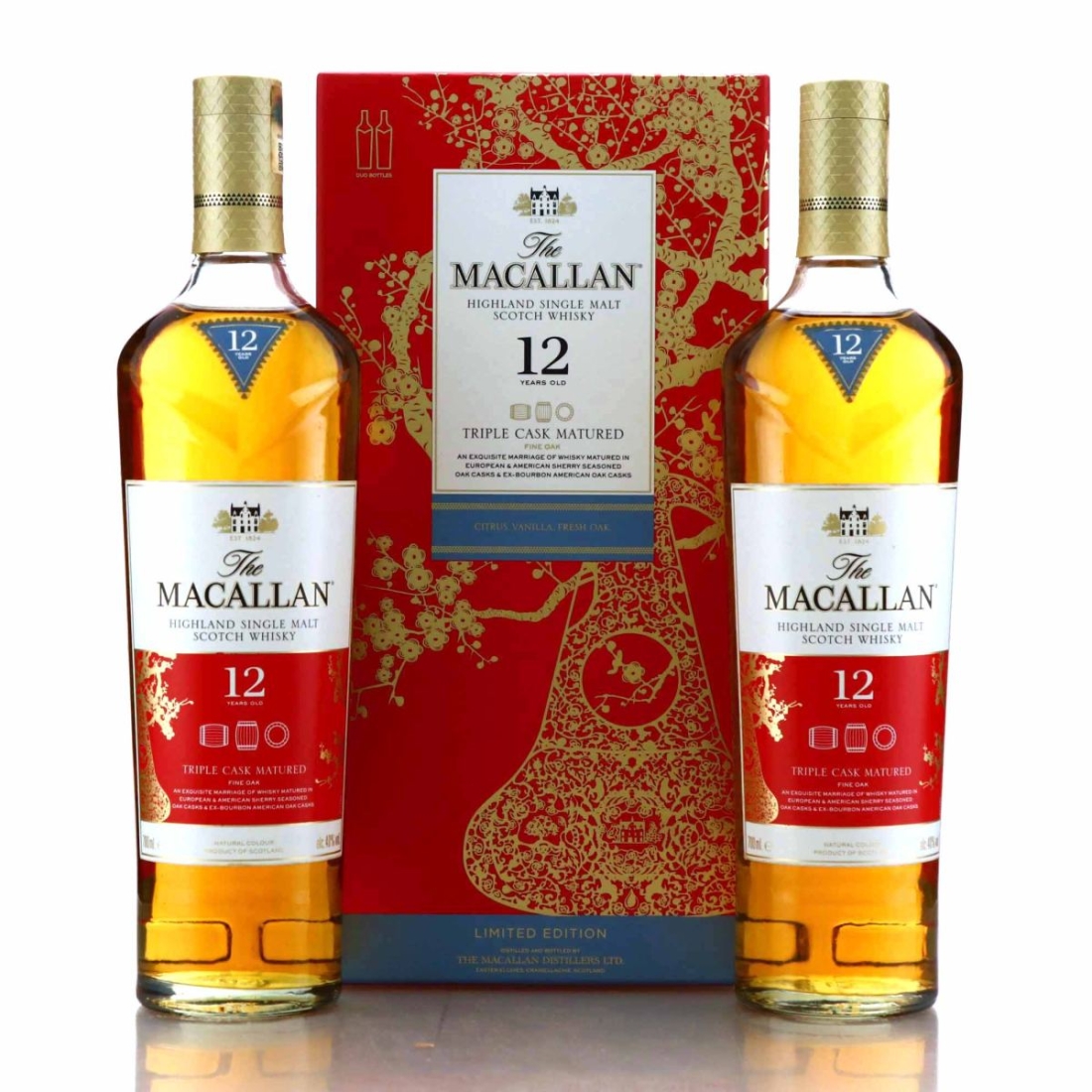 Macallan 12 Year Old Triple Cask 2 x 70cl / Year of the Pig
