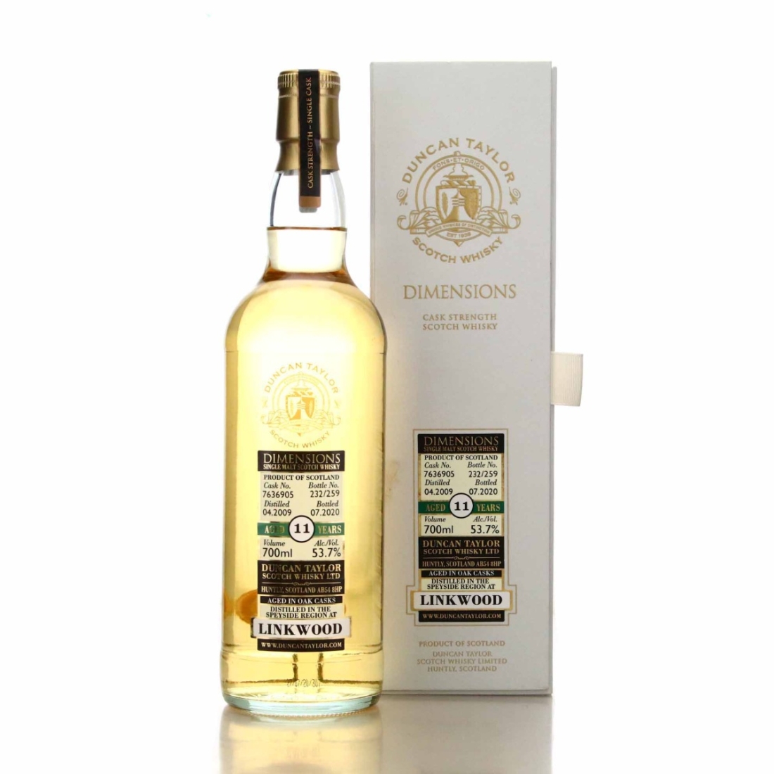 Linkwood 2009 Duncan Taylor 11 Year Old Dimensions