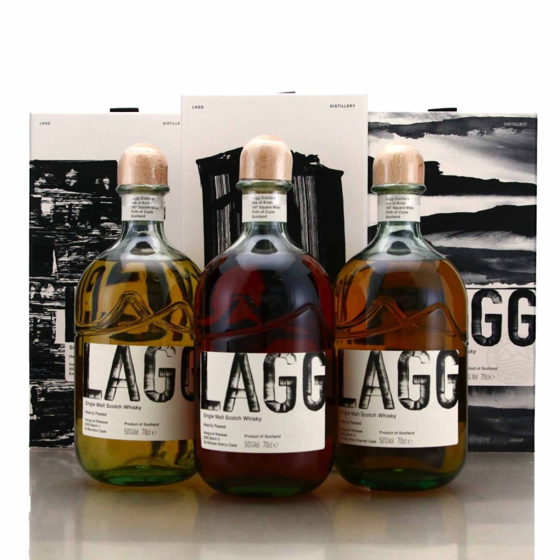 Lagg Single Malt Inaugural Release Set 3 x 70cl