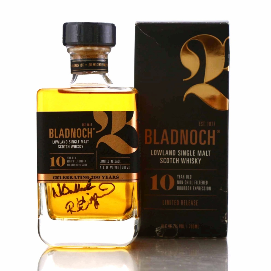 Bladnoch 10 Year Old 200th Anniversary / Signed