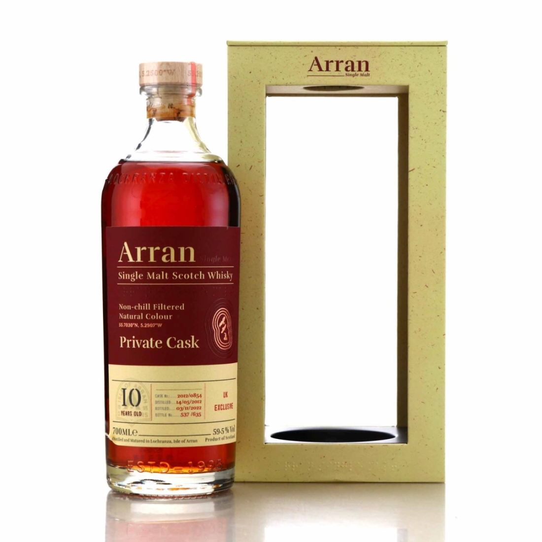 Arran 2012 Single Oloroso Cask 10 Year Old #0854 / UK