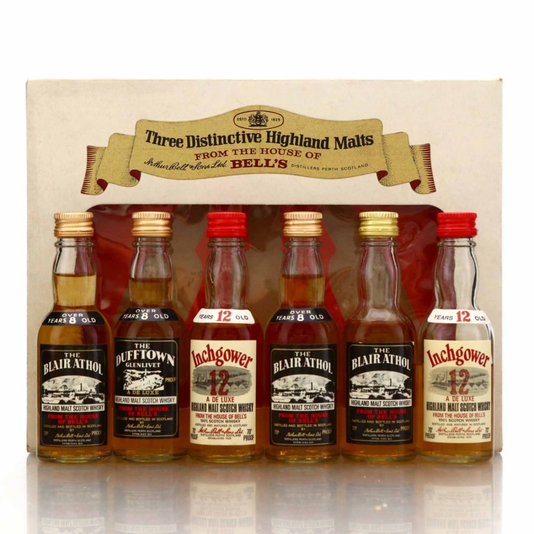 Arthur Bell & Sons Single Malt Miniature x 6 1970s