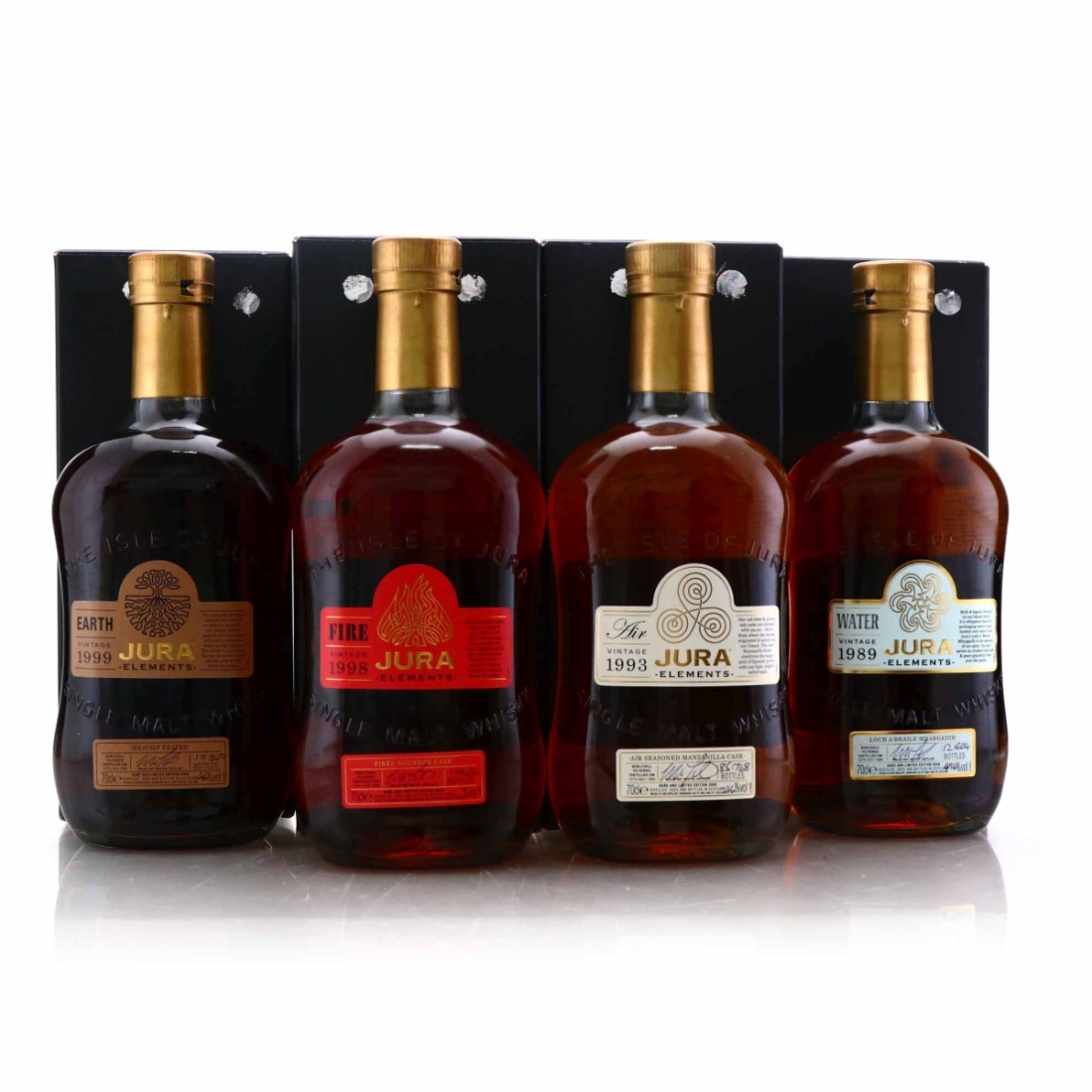 Jura Elements Suitcase 4 x 70cl / Signed by Willie Cochrane
