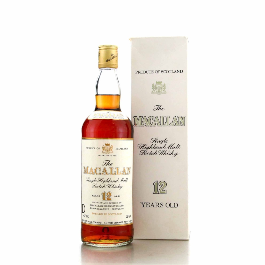 Macallan 12 Year Old 1980s / Corade Import