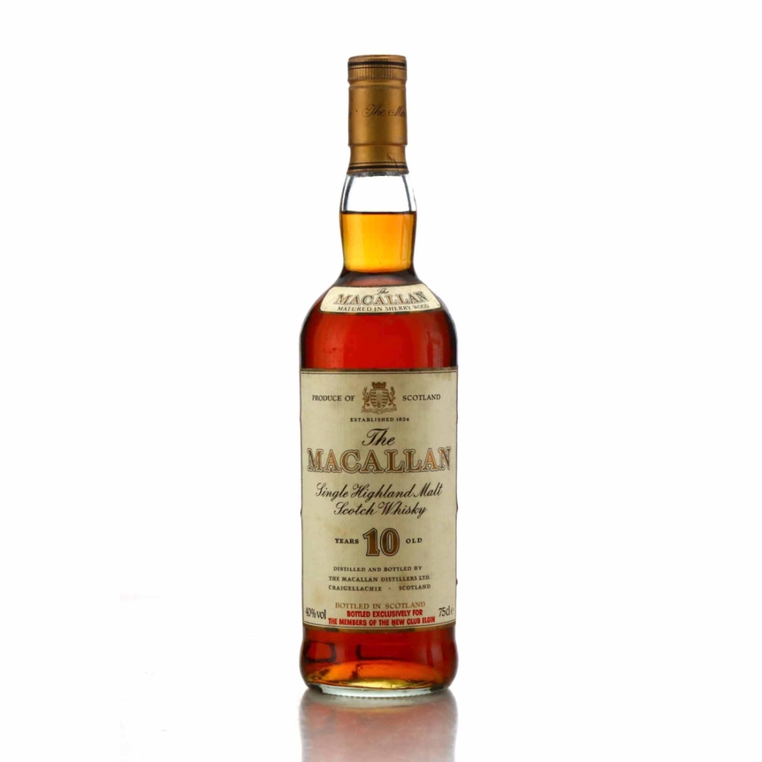 Macallan 10 Year Old 1980s / New Club Elgin