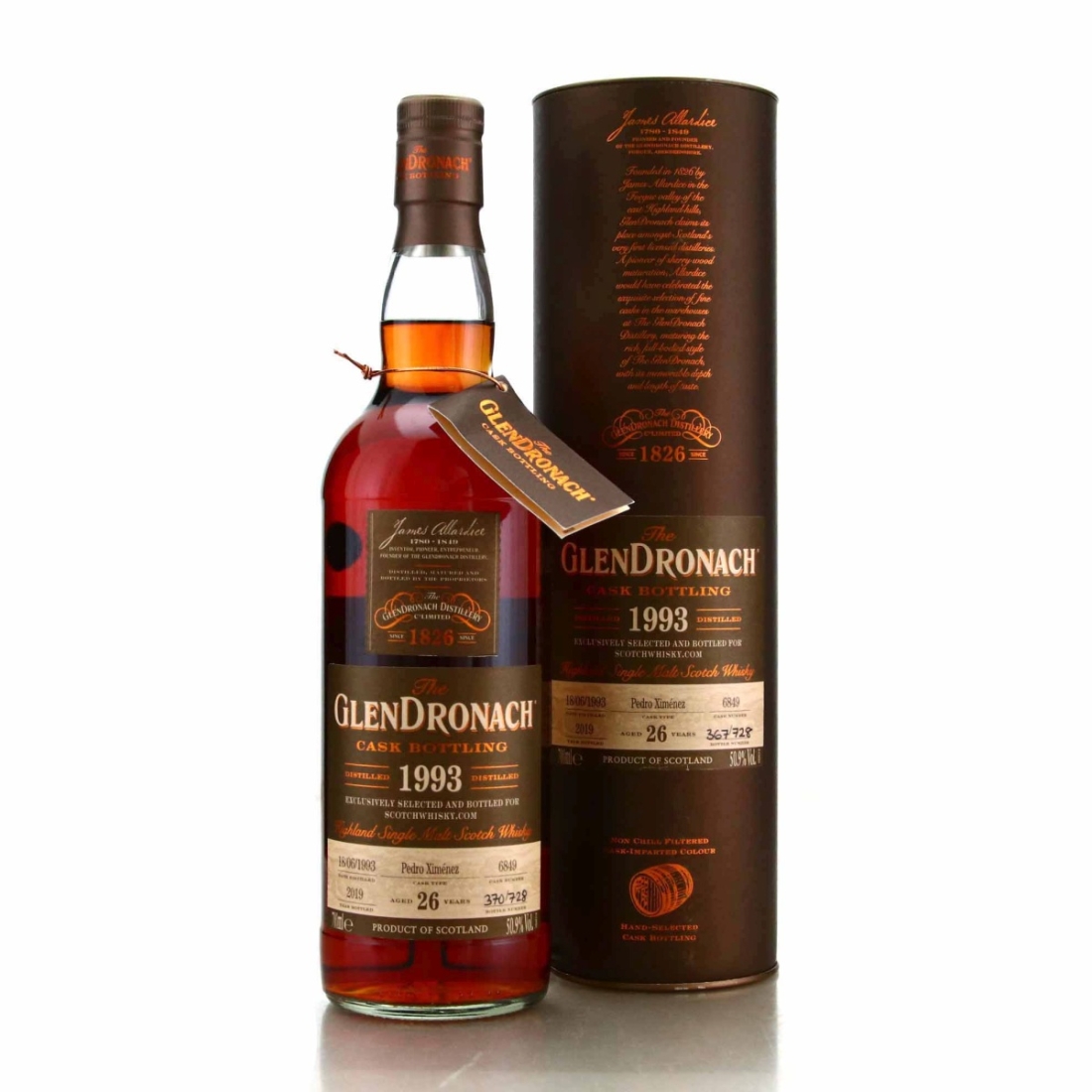 Glendronach 1993 Single PX Cask 26 Year Old #6849 / ScotchWhisky
