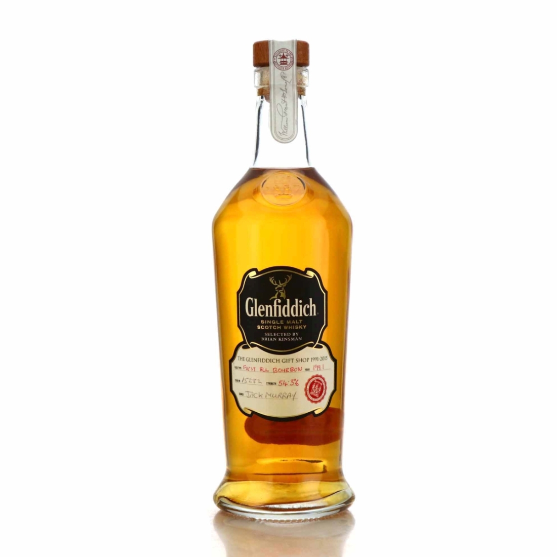 Glenfiddich 1991 Single Bourbon Cask #15282 / Glenfiddich Gift Shop 1991-2015