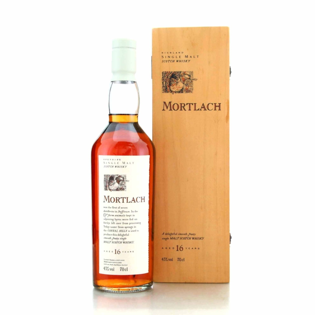Mortlach 16 Year Old Flora and Fauna White Cap / Wooden Box
