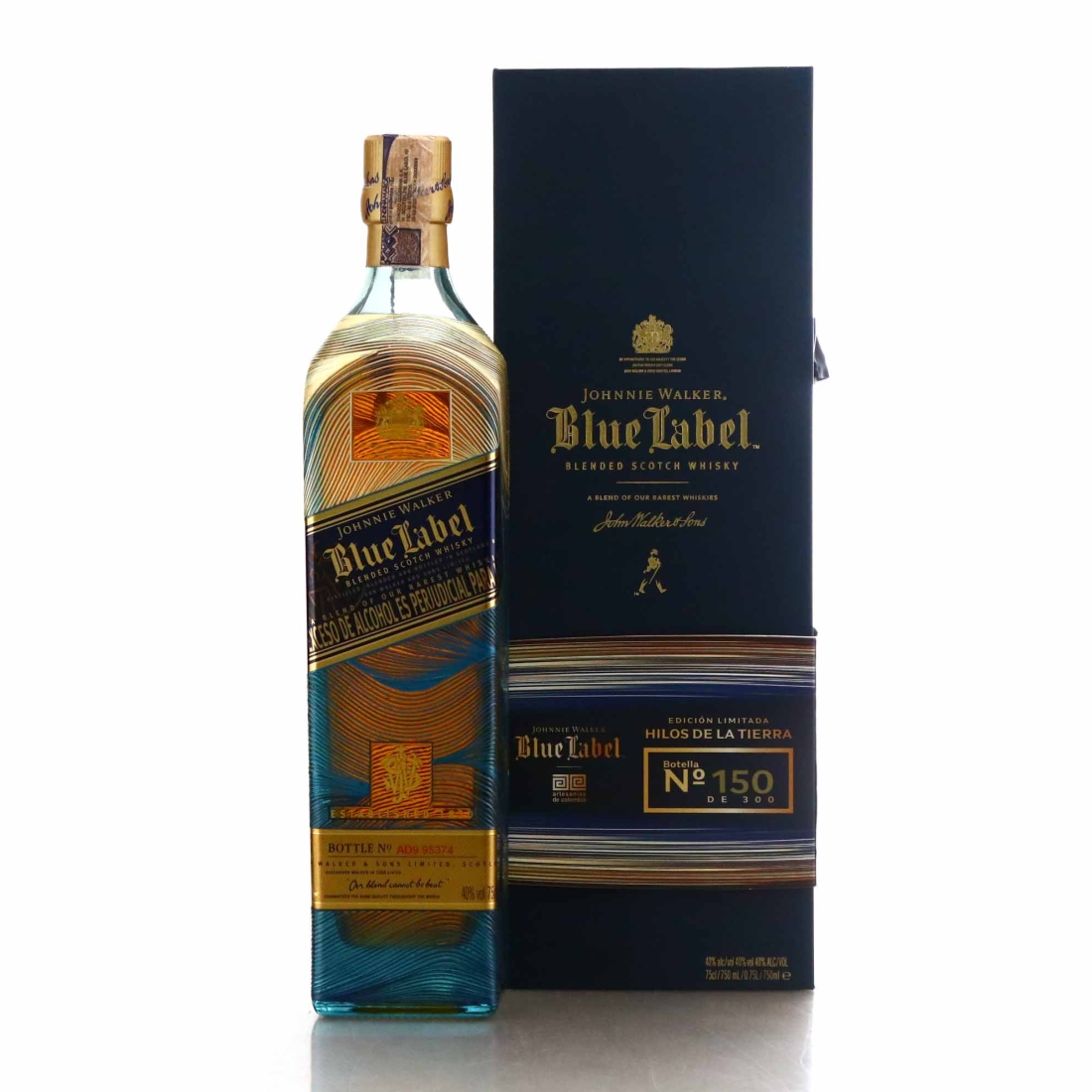 Johnnie Walker Blue Label Hilos de la Tierra Limited Edition 75cl / Colombian Import