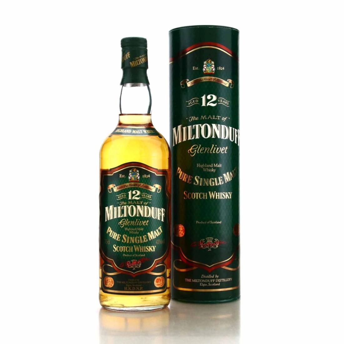 Miltonduff 12 Year Old 75cl 1990s-00s / HKDNP