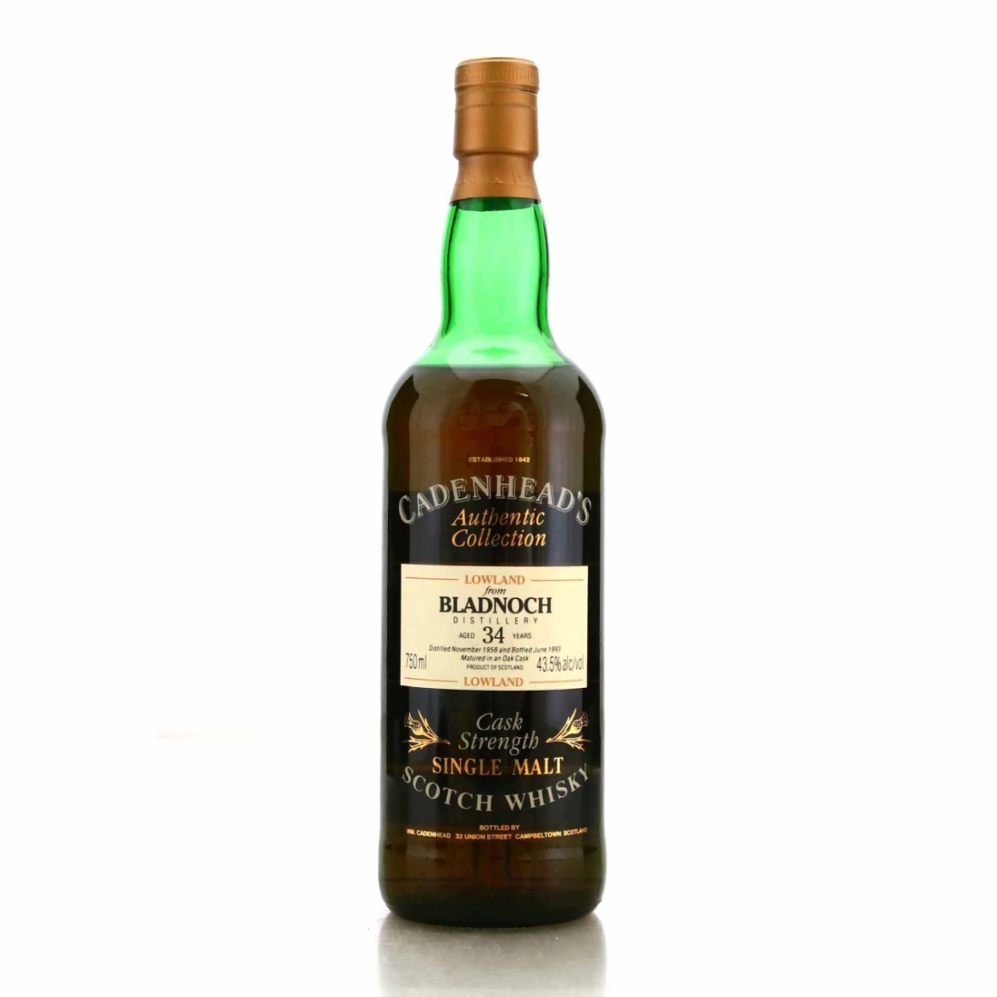 Bladnoch 1958 Cadenhead's 34 Year Old 75cl / US Import