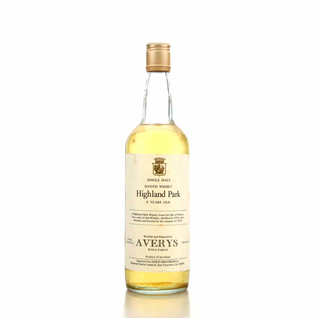 Highland Park 1970 Averys for Corti Brothers 8 Year Old / US Import
