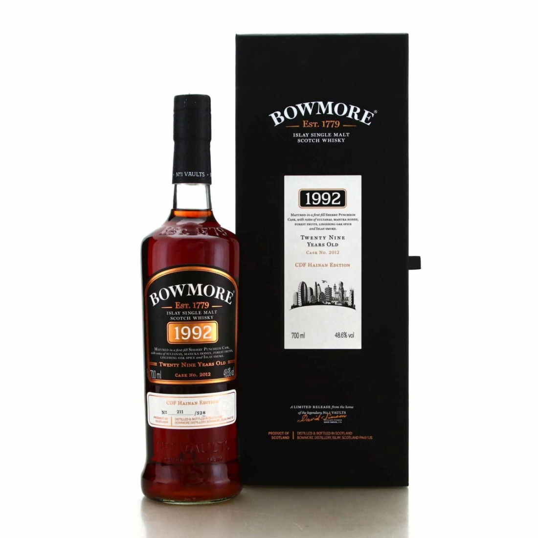 Bowmore 1992 Single Cask 29 Year Old #2012 / CDF Hainan