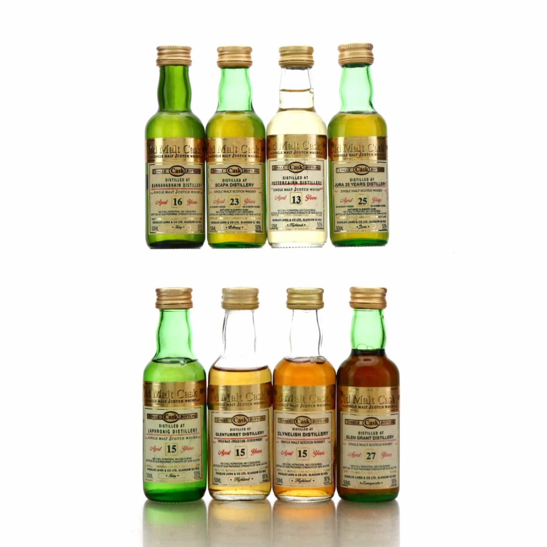 Douglas Laing Single Malt Miniatures x 8 Includes Glen Grant 27 Year Old