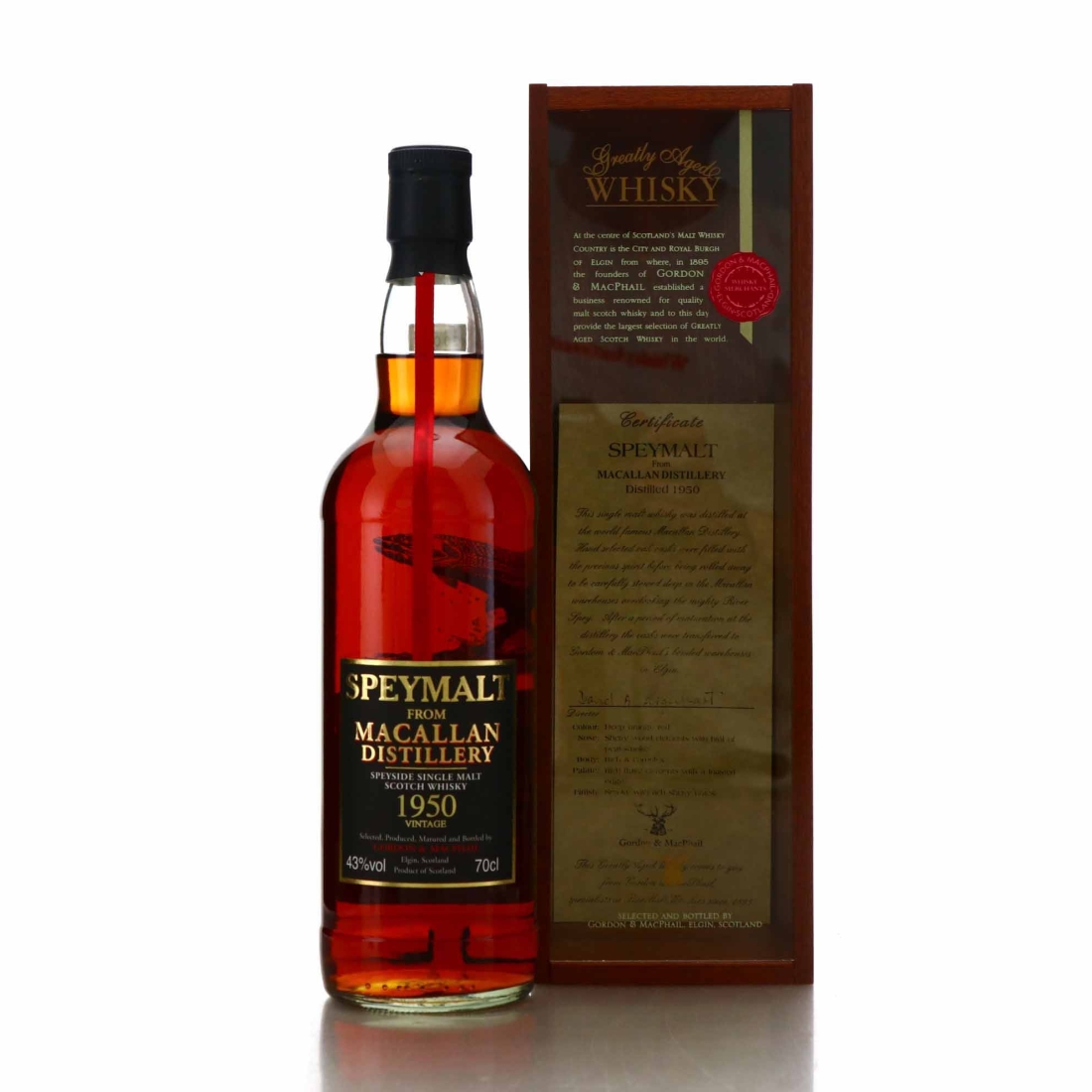 Macallan 1950 Gordon and MacPhail Speymalt bottled 2009