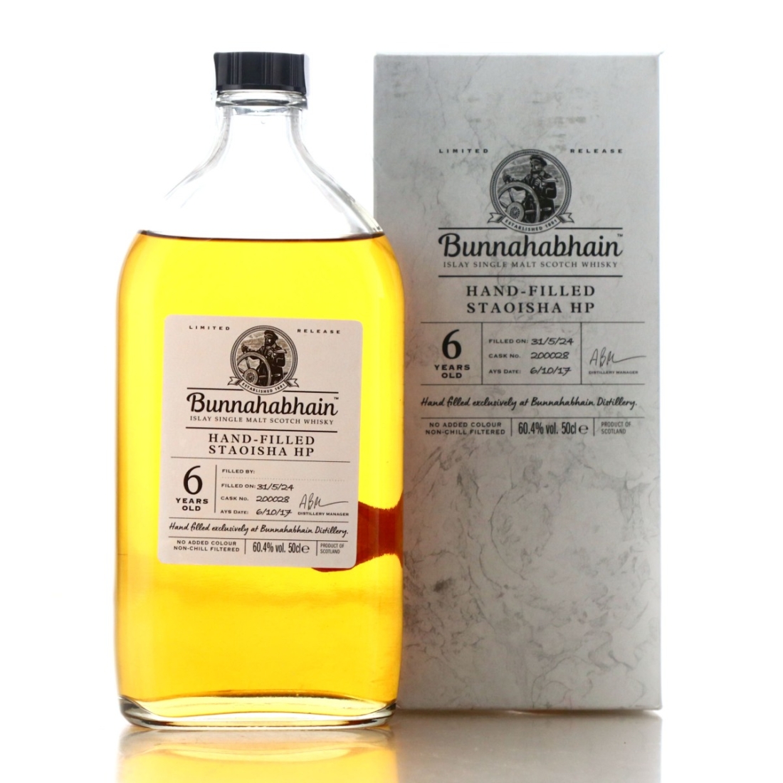 Bunnahabhain Staoisha 2017 Hand Filled Cask 6 Year Old #200028 50cl