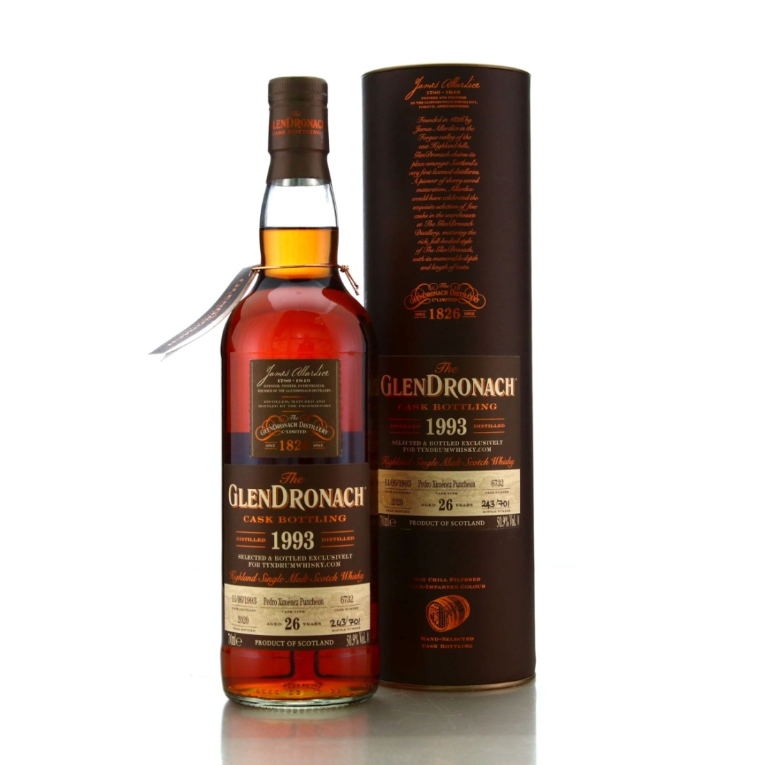 Glendronach 1993 Single PX Cask 26 Year Old #6732 / Tyndrum