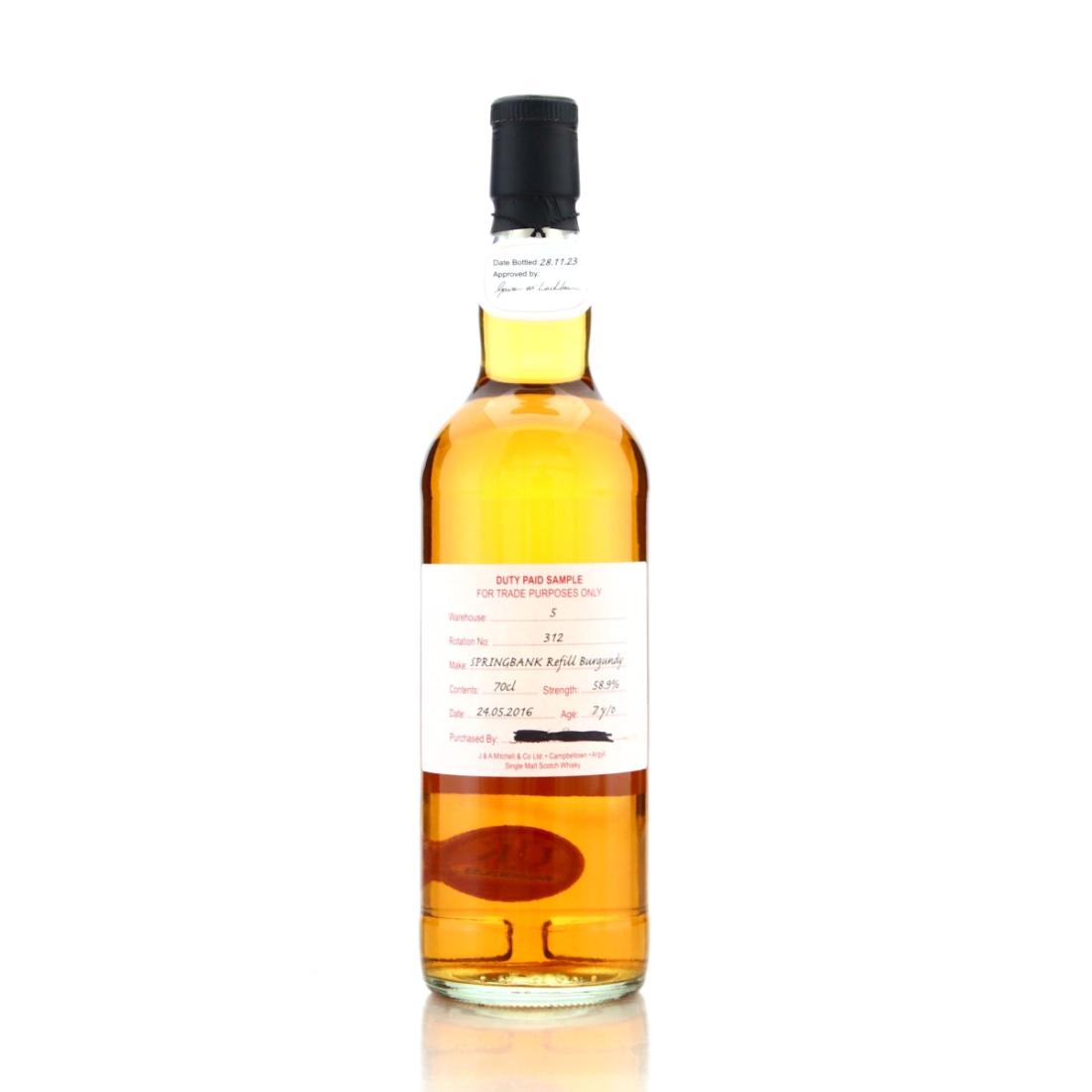 Springbank 2016 Duty Paid Sample 7 Year Old / Refill Burgundy