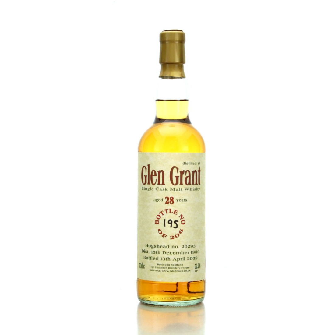 Glen Grant 1980 Bladnoch Forum 27 Year Old #20293