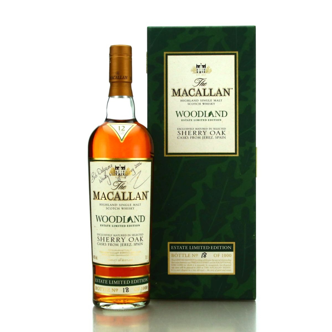 Macallan 12 Year Old Woodland Estate Limited Edition - Signed by Bob Dalgarno