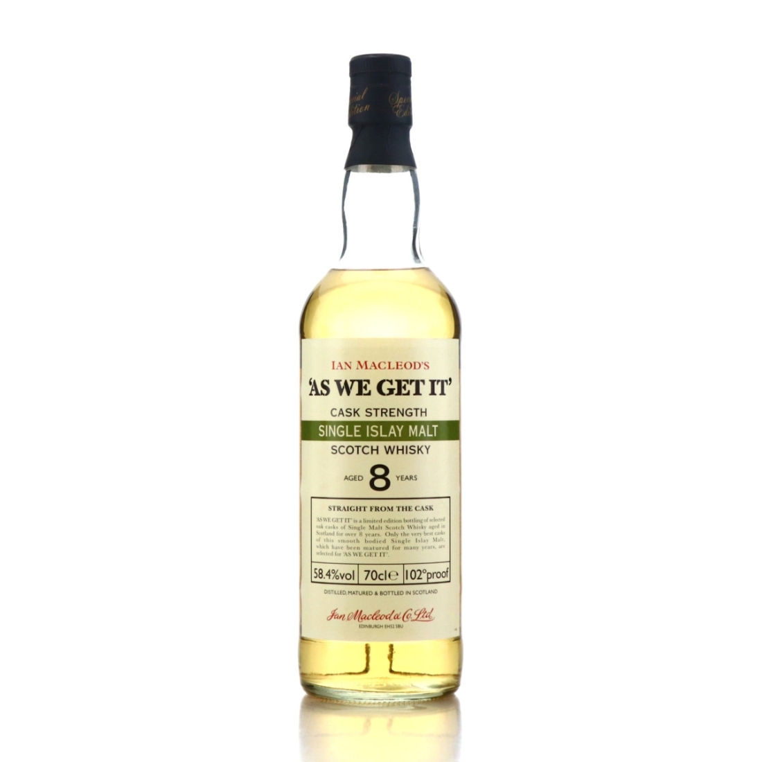 As We Get It 8 Year Old Cask Strength Islay Single Malt / 58.4%