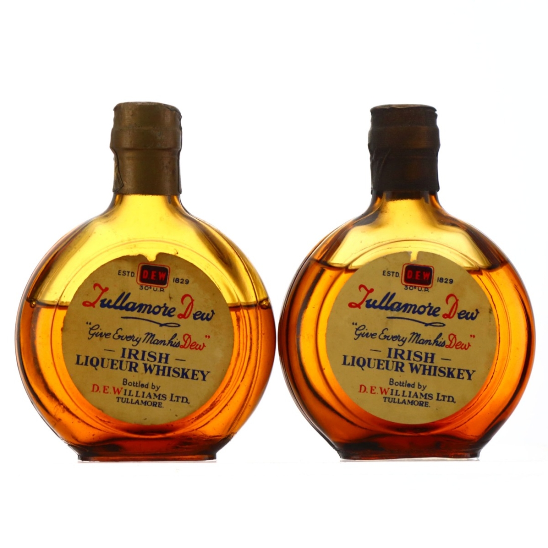 Tullamore Dew Miniature x 2 / 1950s