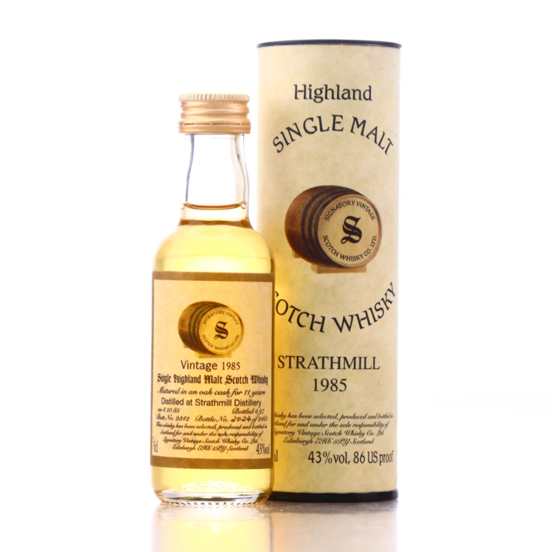 Strathmill 1985 Signatory Vintage 11 Year Old Miniature