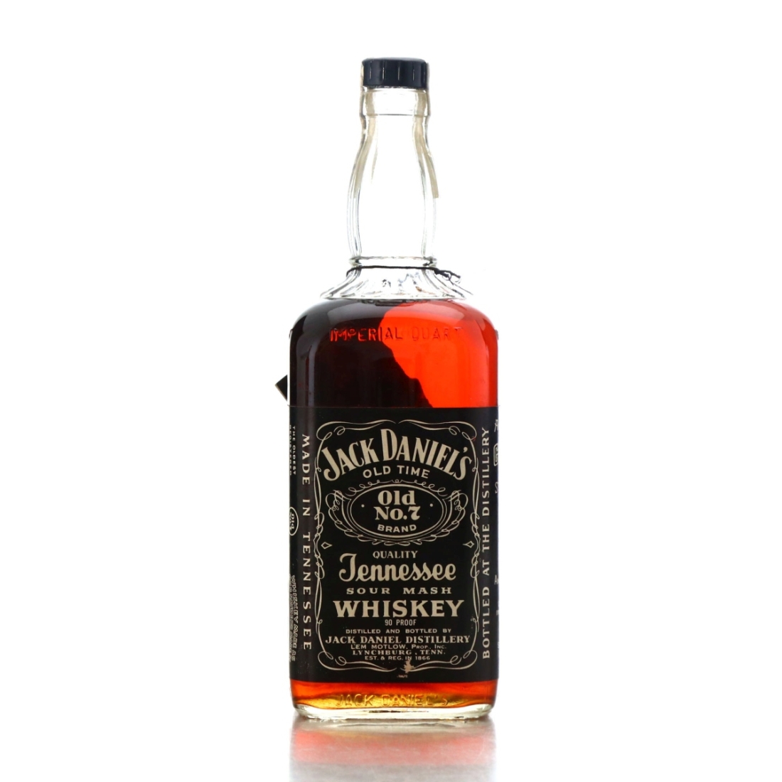 Jack Daniel's Old No.7 Brand 90 Proof Imperial Quart 1974