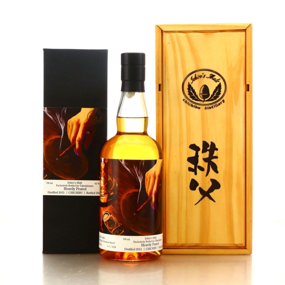 Chichibu 2013 Heavily Peated Single Bourbon Cask #2686 / Wooden Box