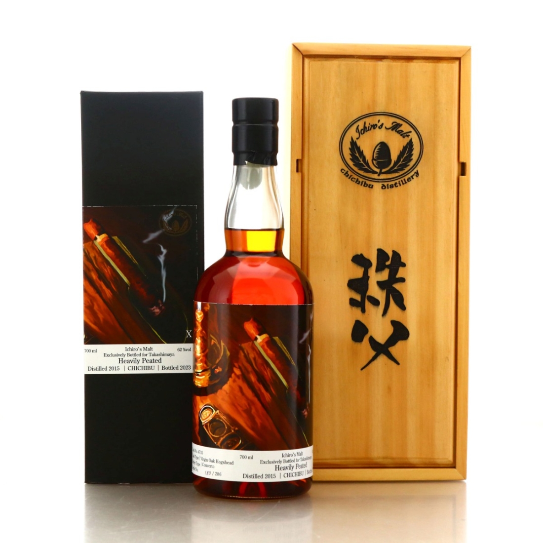 Chichibu 2015 Heavily Peated Single Virgin Cask #4735 / Wooden Box
