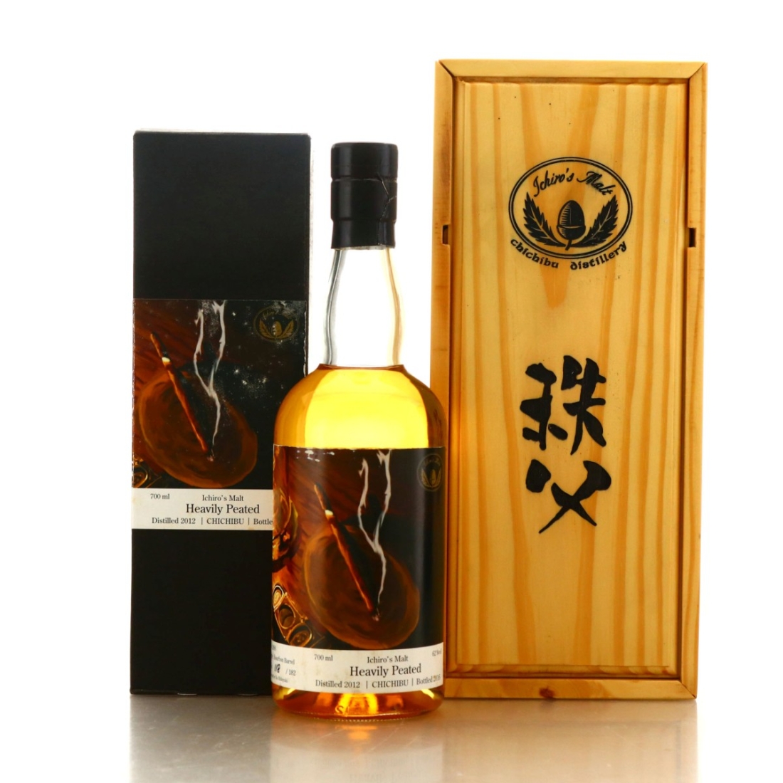 Chichibu 2012 Heavily Peated Single Bourbon Cask #2090 / Wooden Box