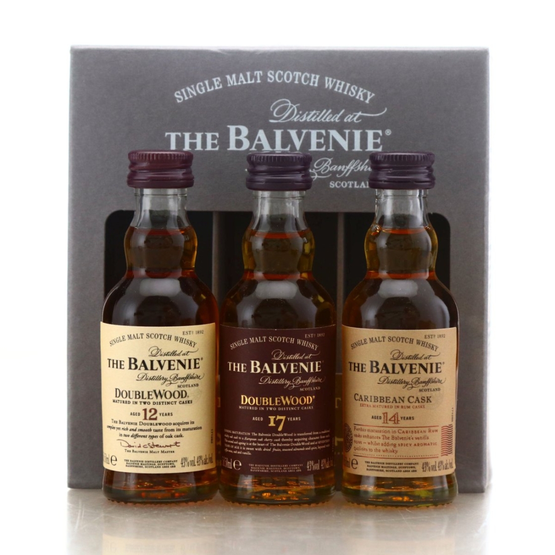 Balvenie Miniature Gift Pack 3 x 5cl / includes 17 Year Old DoubleWood