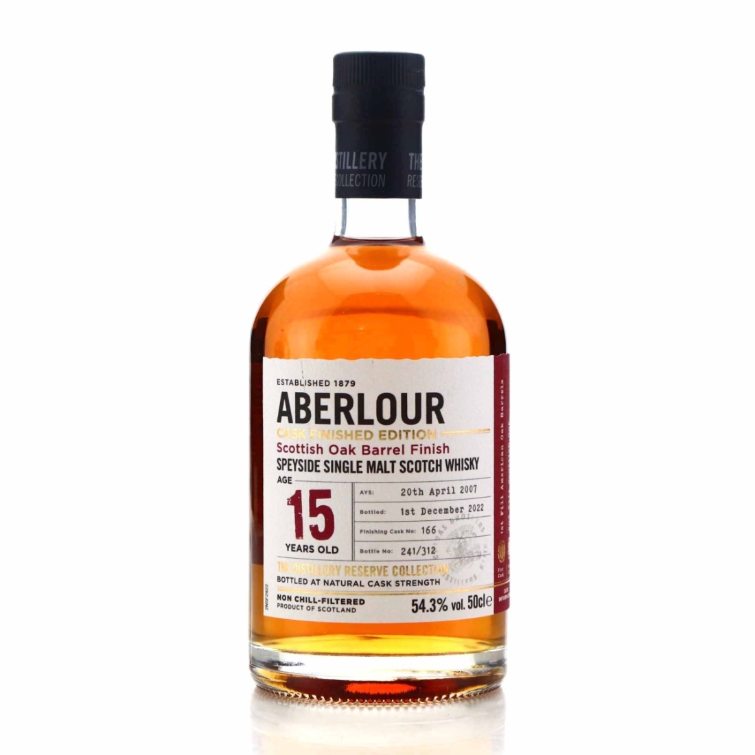 Aberlour 2007 Scottish Oak Cask Finish 15 Year Old 50cl