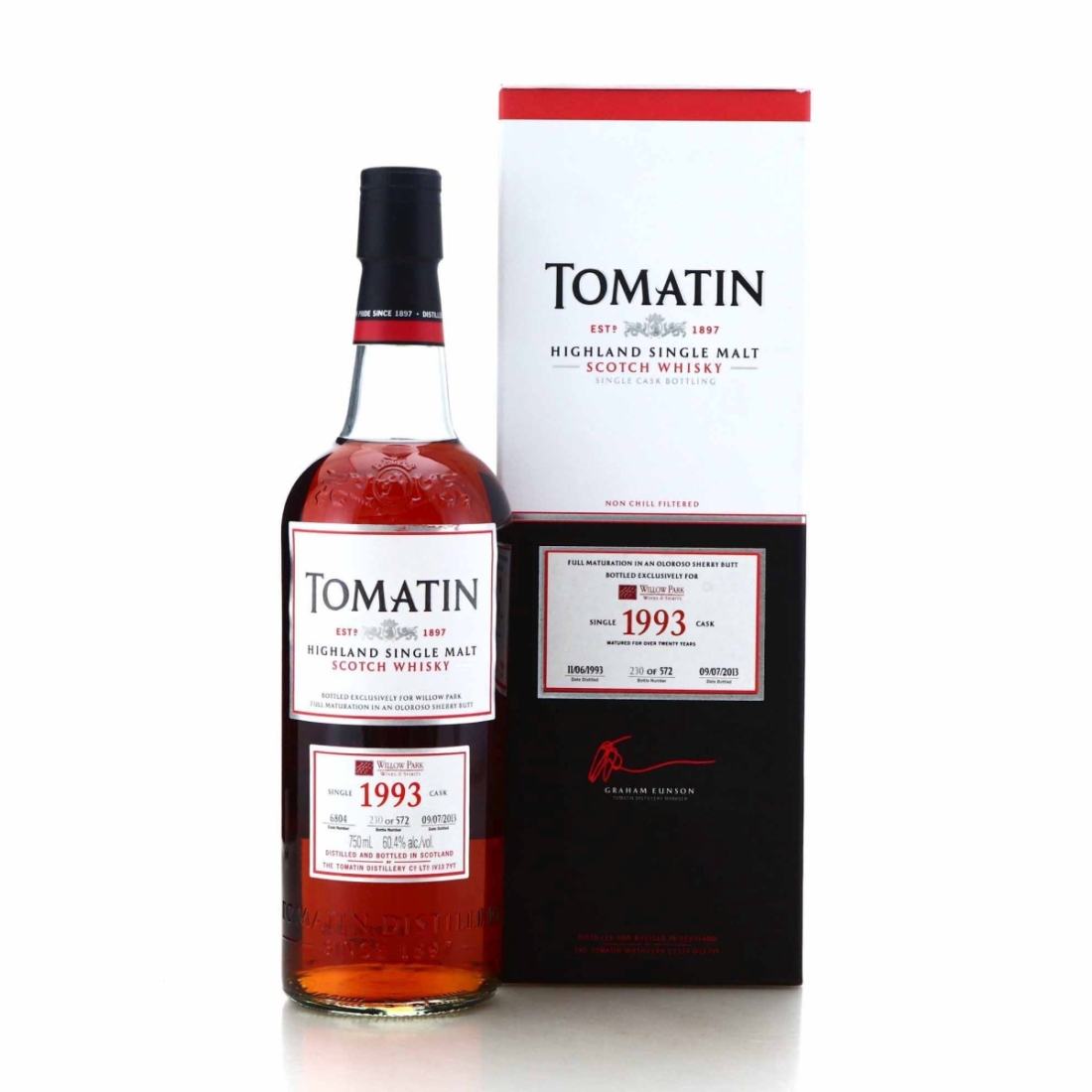 Tomatin 1993 Single Sherry Cask #6810 / Willow Park Wines & Spirits