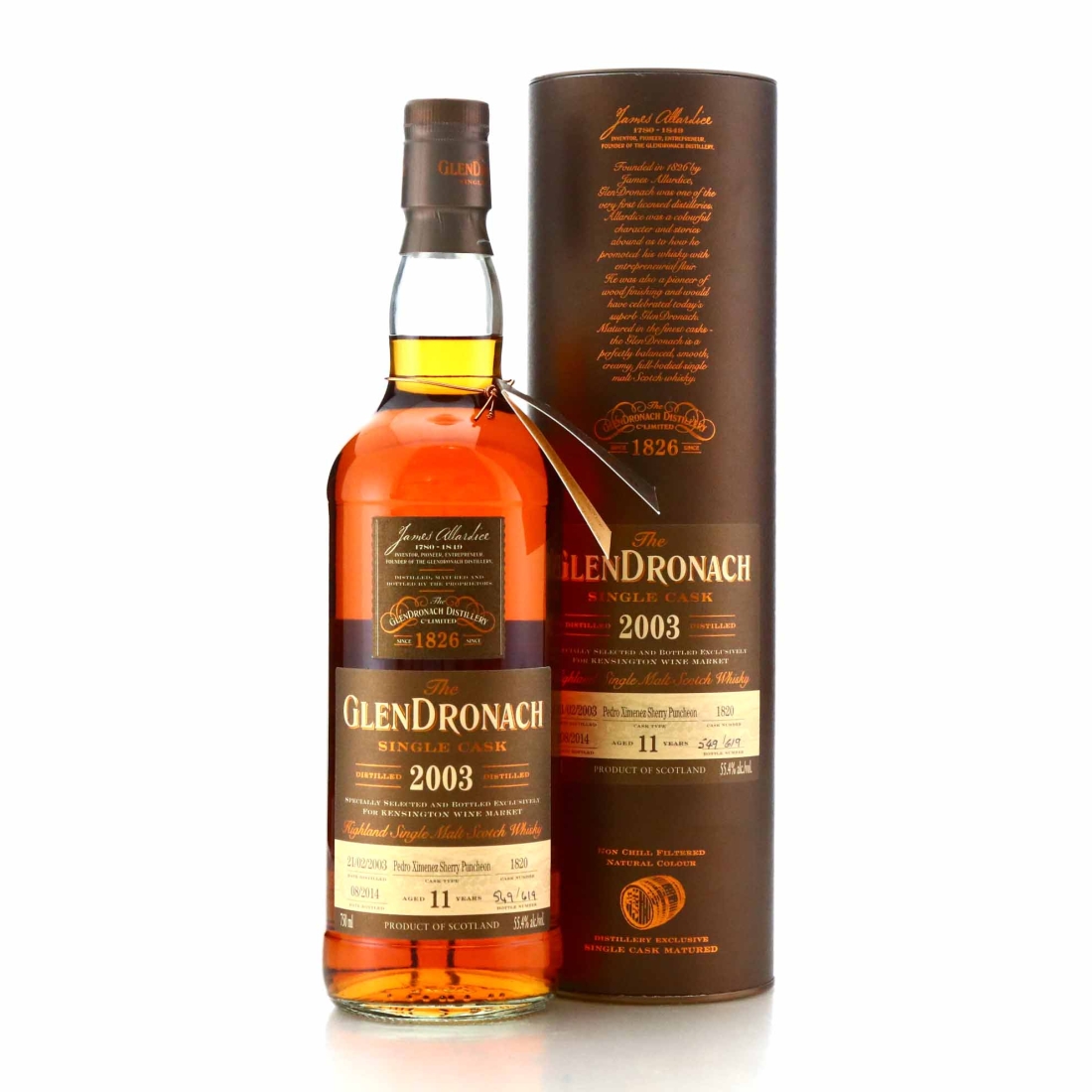 Glendronach 2003 Single PX Cask 11 Year Old #1820 / Kensington Wine Market
