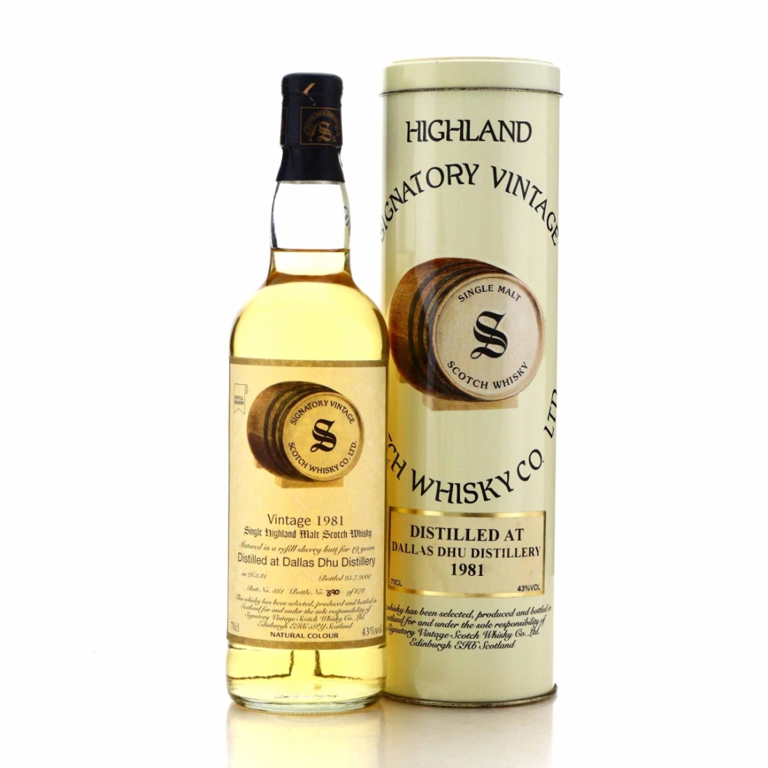 Dallas Dhu 1981 Signatory Vintage 19 Year Old