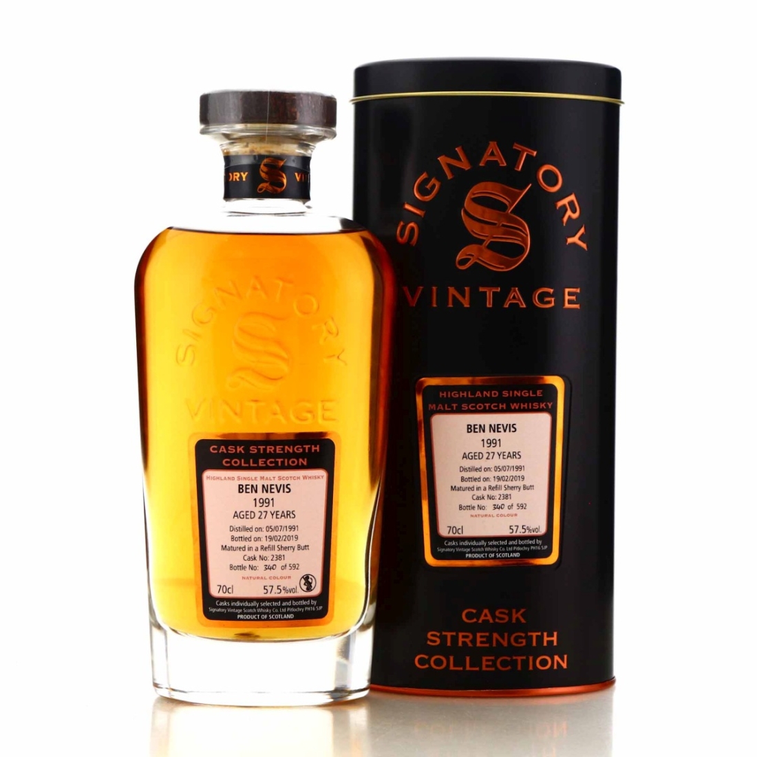 Ben Nevis 1991 Signatory Vintage 27 Year Old Cask Strength