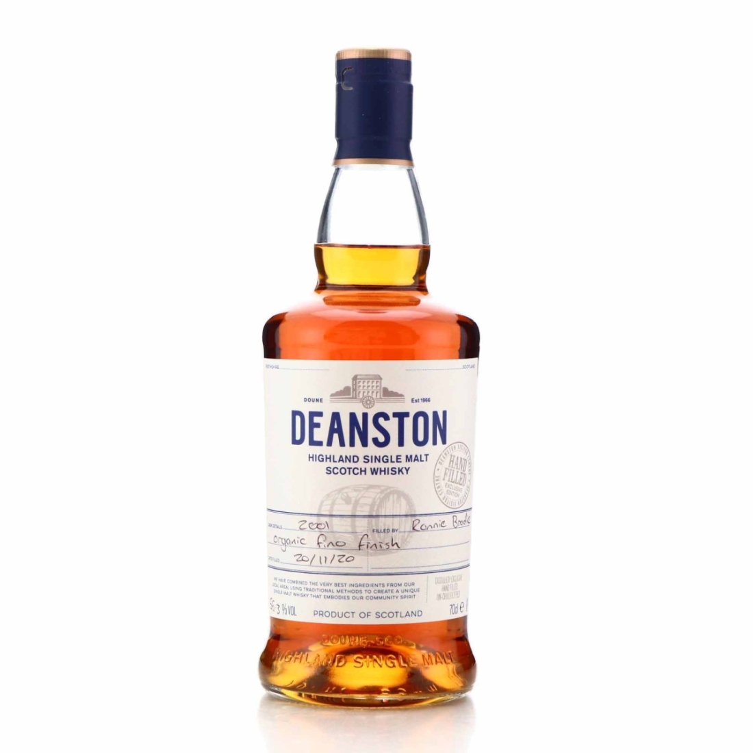 Deanston 2001 Hand Filled / Organic Fino Finish