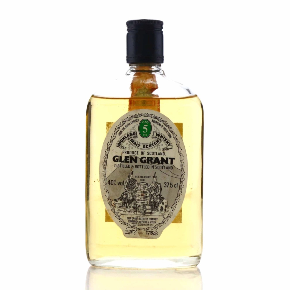Glen Grant 5 Year Old 37.5cl 1980s / Seagram Italia Import