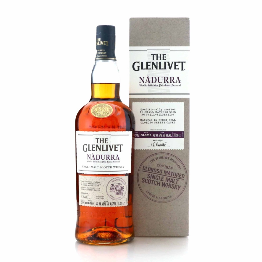 Glenlivet Nadurra Oloroso Matured Batch #OL0215 1 Litre