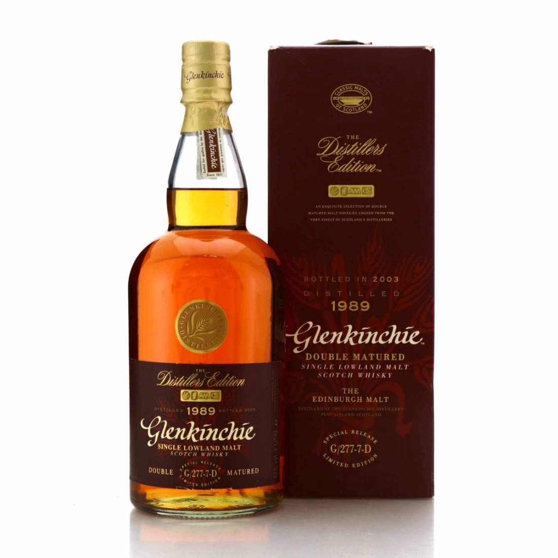 Glenkinchie 1989 Distillers Edition G/277-7-D 1 Litre