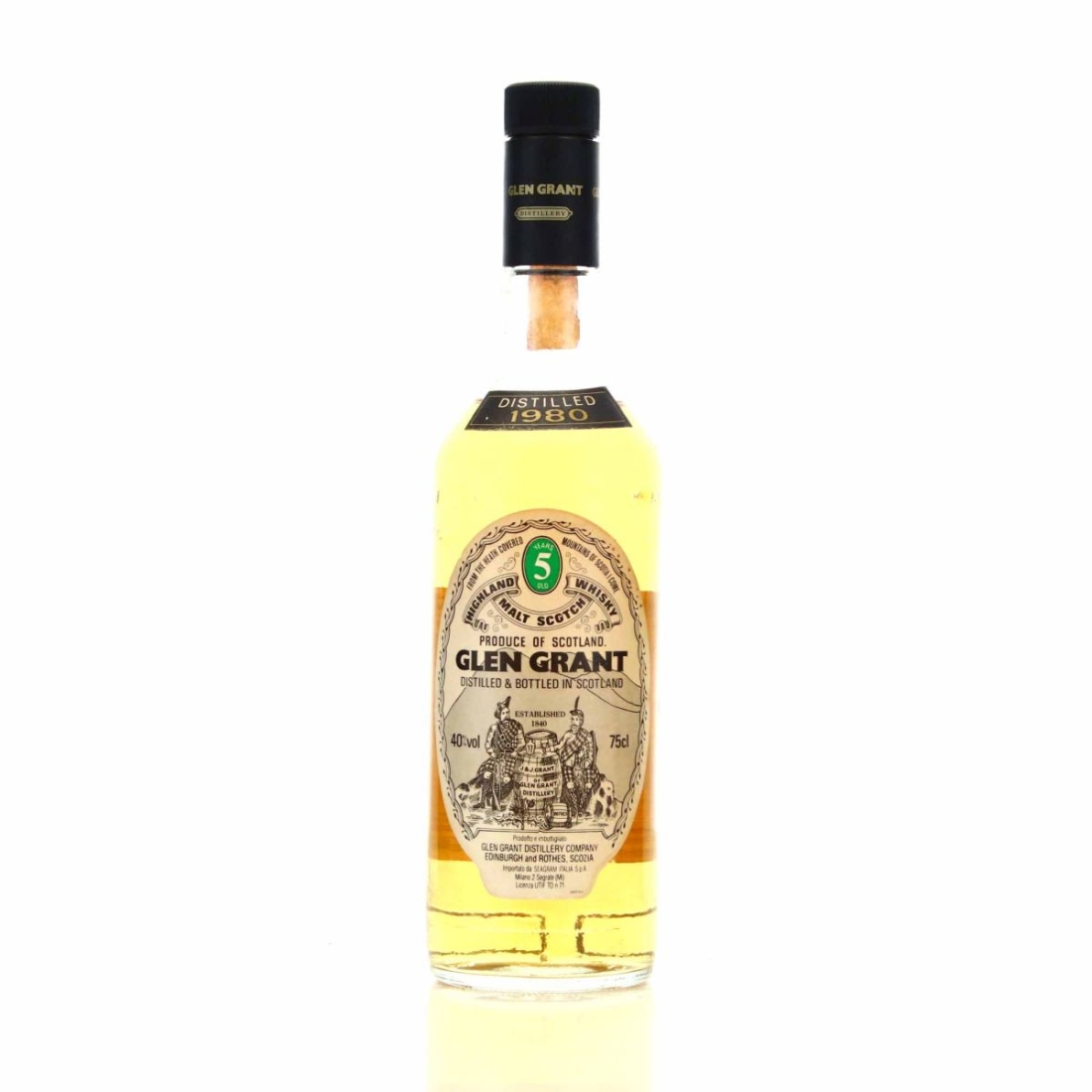 Glen Grant 1980 5 Year Old / Seagram Italia Import