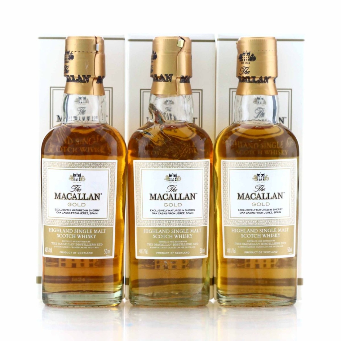 Macallan Gold Miniature x 3