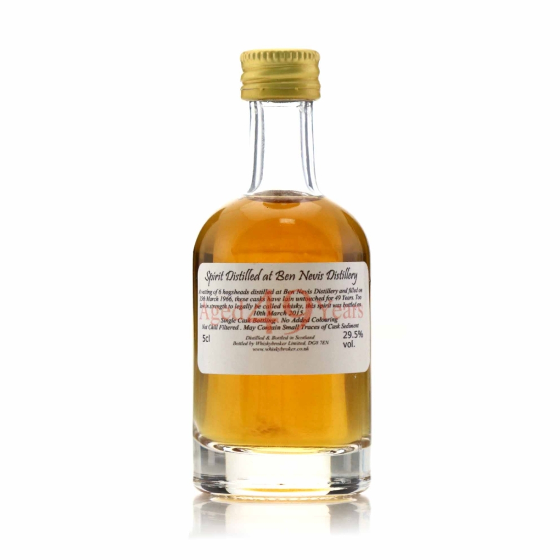 Ben Nevis 1966 Whisky Broker 49 Year Old Miniature / Spirit of the Highlands