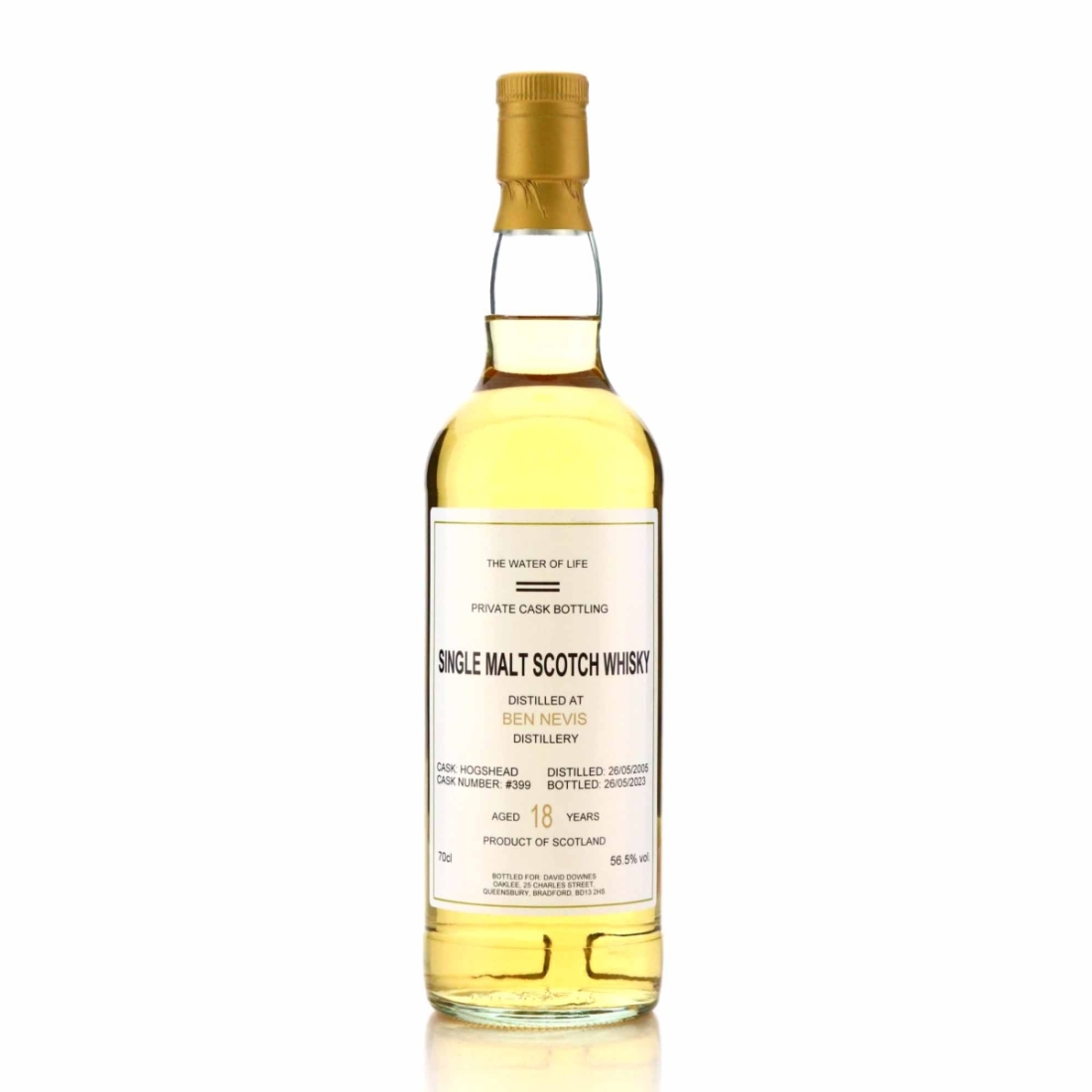 Ben Nevis 2005 Private Cask 18 Year Old #399 / Water of Life